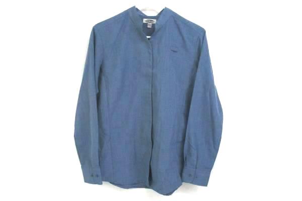 Edwards Garment Women's Ladies Batiste Riviera Blue Casino Shirt Size M 5395-406
