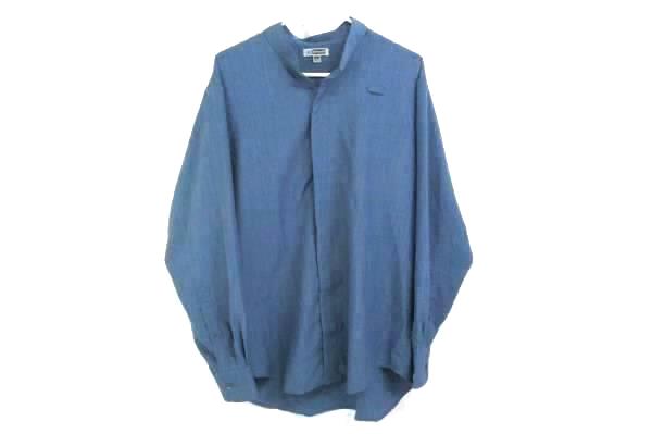 Edwards Garment Men's Batiste Riviera Blue Casino Shirt Size L 1395-406