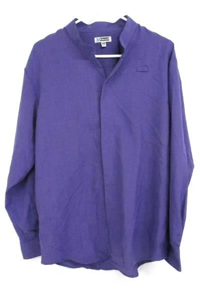 Edwards Garment Mens Batiste Purple Grape Casino Shirt Size L 1395-504