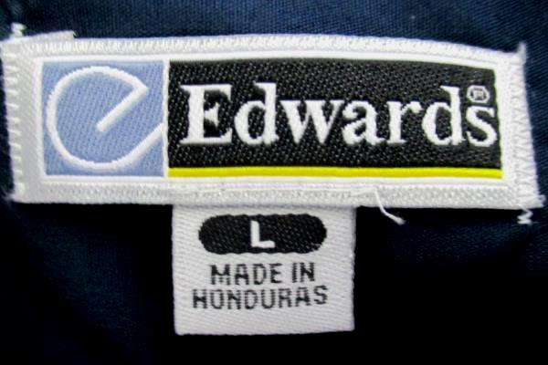 Short Sleeve Shirt Navy Mens Large Edwards Garment 1245-007 Poplin