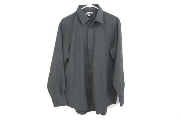 Edwards Garment Mens Batiste Steel Grey Casino Shirt Size M 1292-079