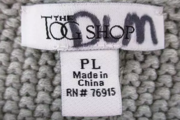 The Tog Shop Oatmeal Sweatshirt Button Back Detail Cable Knit Womens Petite Lg