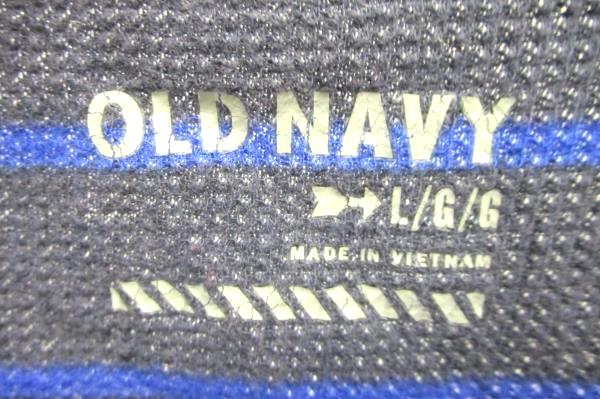 Men's Dark Light Blue Striped Long Sleeve Shirt By Old Navy Size L 57% Cotton