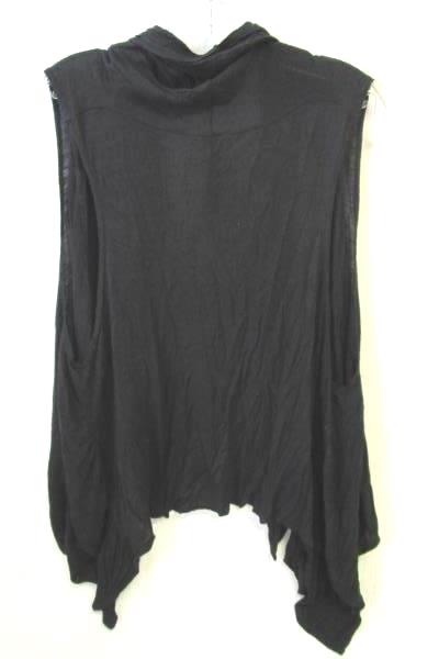 Woman's Black Light Weight See Through Cardigan Vest By Isabella Rodriguez SZ M