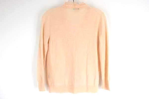 J CREW Women's Light Pink Merino Wool Button Down Ruffle Cardigan Sweater Size S