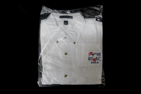 Port Authority White Button Front Embroidered Sonoma Historic 2012 Logo XL