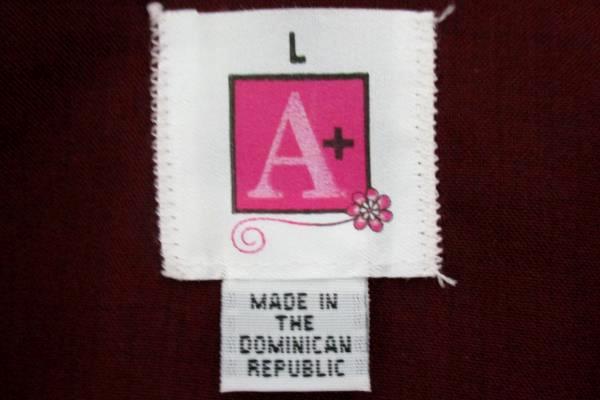 A+ by SAI Wine Colored Dress Hospitality Shirt Long Sleeve 8208 Womens L