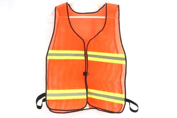 Orange Mesh Reflective Safety Vest Protective Gear Adult Size XL Safety Flag Co.