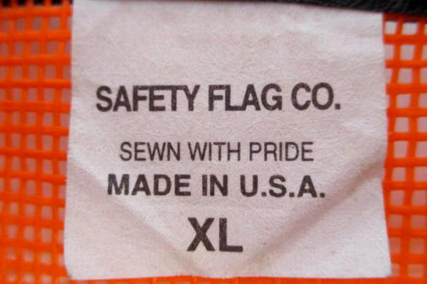 Orange Mesh Reflective Safety Vest Protective Gear Adult Size XL Safety Flag Co.