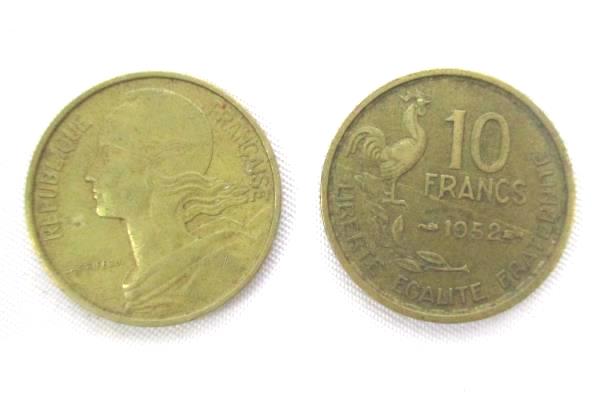 Lot of 4 Coins From France And Belgium Dated 1952 To 1969 Collectible Currency