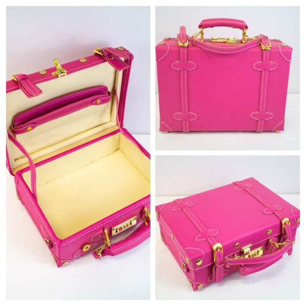 Chatterbox Luggage Trunk Set for Scrapbooking or Storage - 5 Piece Set, Pink