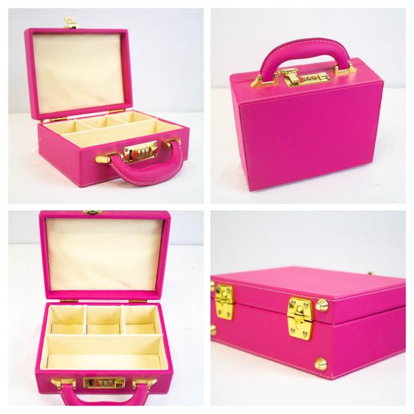 Chatterbox Luggage Trunk Set for Scrapbooking or Storage - 5 Piece Set, Pink