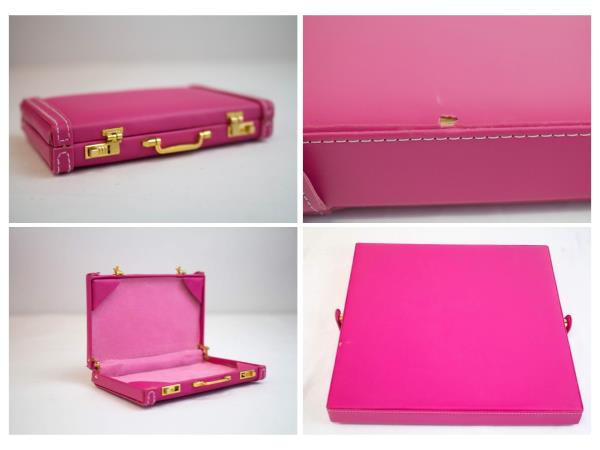 Chatterbox Luggage Trunk Set for Scrapbooking or Storage - 5 Piece Set, Pink