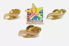 Lot Of 4 Breast Cancer Awareness Pin Backs Avon And 1996 5th Annual Race Enamel