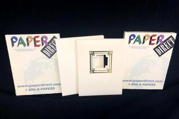 Lot 2 Creative Window Presentation Cover / Back Cornerstone Cream Foil 48 Ct NWT