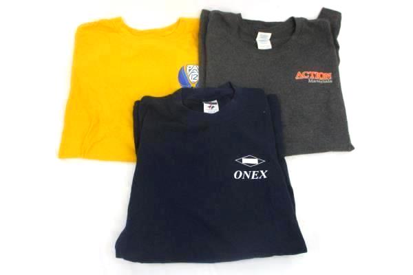 3 Heavyweight Cotton Blend T-Shirts Pac12 Onex Action Materials Adult Unisex XL