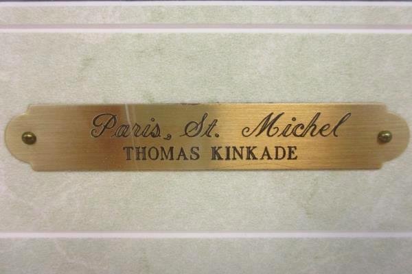 Thomas Kinkade Paris St Michel Framed Paper Print Matted COA Plein Air 117/1200