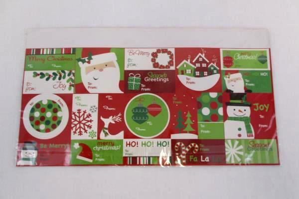 5 Sheets 80 Count Seasonal Essentials Christmas Sticker Tags Lot NEW In Package