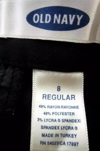 Women's Black Clasp Zipper Closure Dress Pants By Old Navy Size 8 Stretch