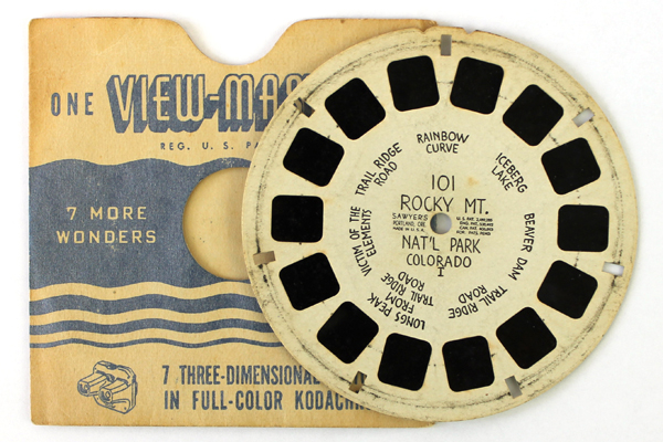 1940's View Master Reel #101 Rocky Mountain Nat'l Park Colorado Hand Lettered