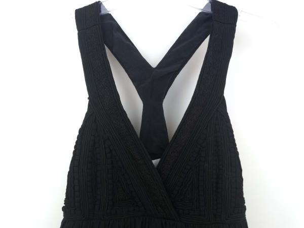 ADAM LIPPES Sundress Black Sleeveless Empire Waist Embroidered 100% Silk Sz 8