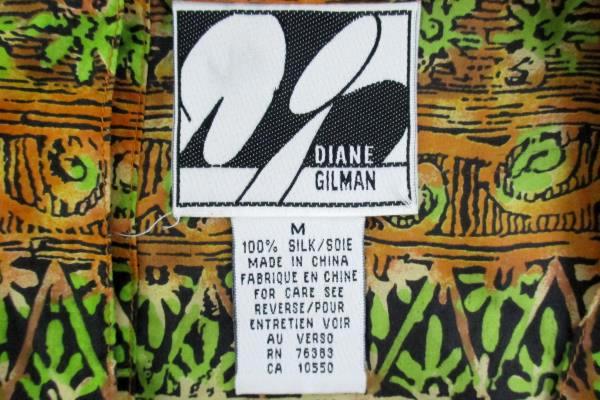 Diane Gilman Top Cami Shell Sleeveless Button Back Boho 100% Silk Sequins Size M
