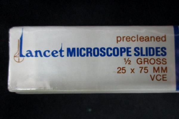 4 Boxes Of Lancet Medical Industries Microscope Slides 1/2 Gross Quantity Each