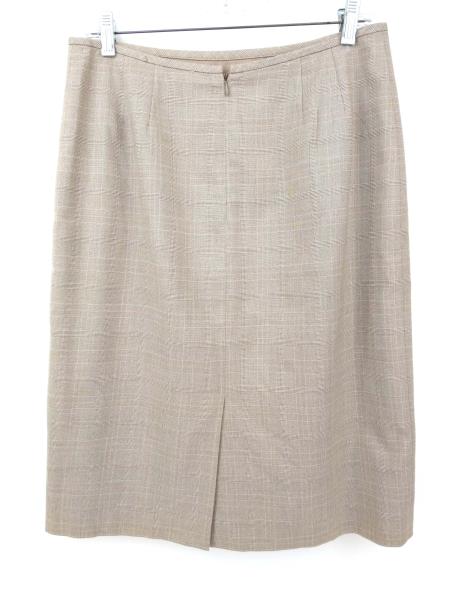 LE SUIT ESSENTIALS Tan Plaid 2pc Set Career Skirt + Blazer Suit Women's Sz 10