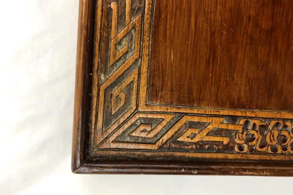 Vintage Wall Hanging Picture Wood Carved Monks Temple 39.5" x 19"