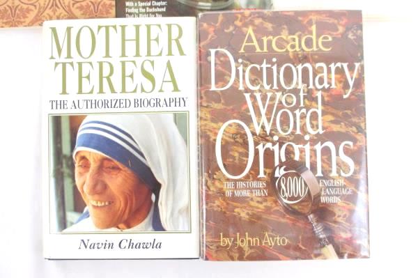 Lot of 5 Various Books Mother Teresa Dictionary of Word Origins Mark Twain