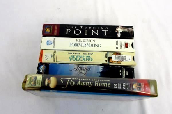 Lot of 5 VHS Movies: Fly Away From Home, Forever Young, Always