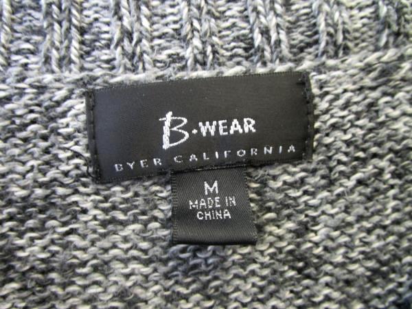 Woman's Grey Tunic Length Pullover Cowl Neck Sweater Dress By B-Wear Size M