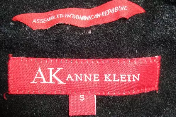 Women's Anne Klein Trench Style Hood Peacoat Black Waist Double Breasted Sz S