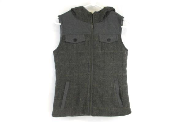 Prana Sherpa Hooded Vest Gray Women's Size XS