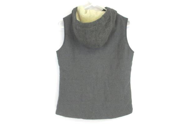 Prana Sherpa Hooded Vest Gray Women's Size XS