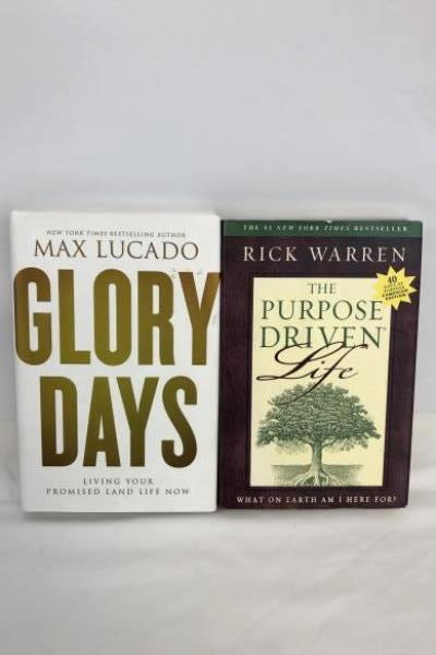 Lot of 2 Hardcover Religion Christian Life Inspirational Max Lucado Rick Warren