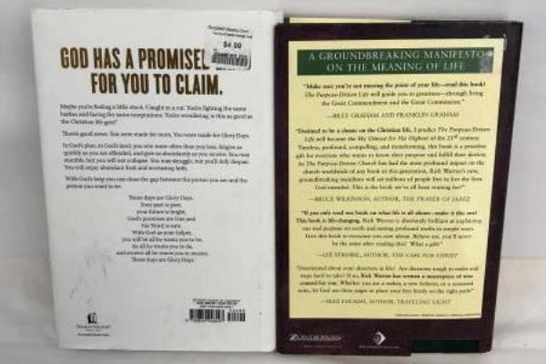 Lot of 2 Hardcover Religion Christian Life Inspirational Max Lucado Rick Warren