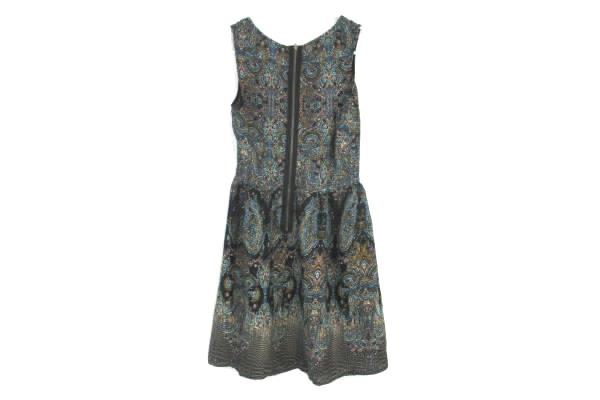 Rue 21 Multi Color Printed Dress Zipper Back Junior Size Small Made In China
