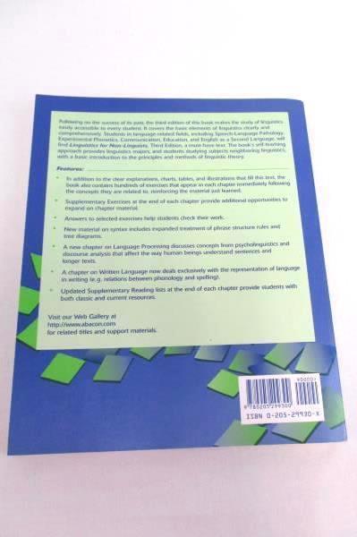 Linguistics for Non-Linguists A Primer with Exercises Textbook 3rd Edit Parker
