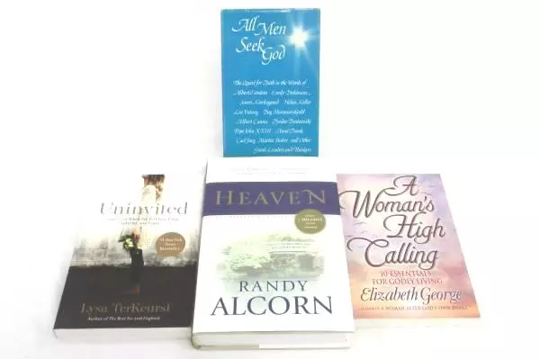 Lot of 4 Religious Books Uninvited, Heaven, A Women's High Calling, All Men Seek