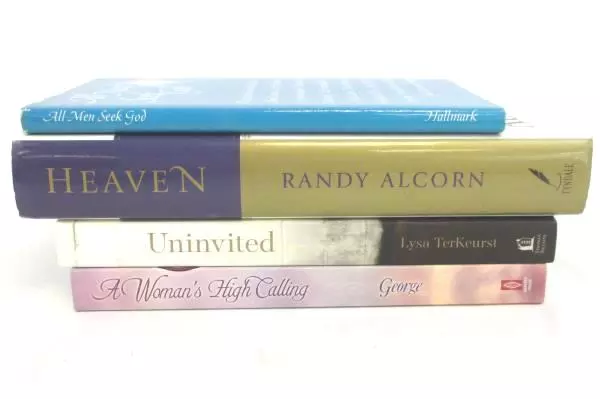 Lot of 4 Religious Books Uninvited, Heaven, A Women's High Calling, All Men Seek