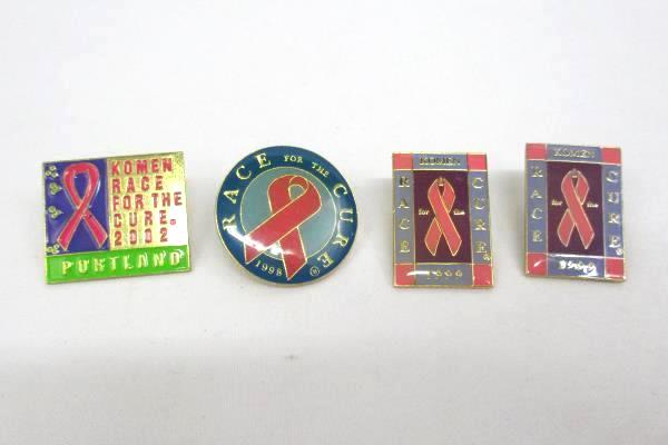 10 Race For The Cure Breast Cancer Pins Portland OR '98-'07 Clinique Zipper Pull