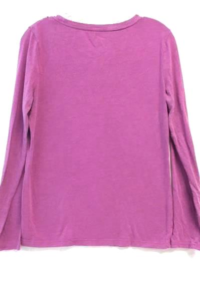 Women's Purple Long Sleeve Top By Merona Size M 60% Cotton