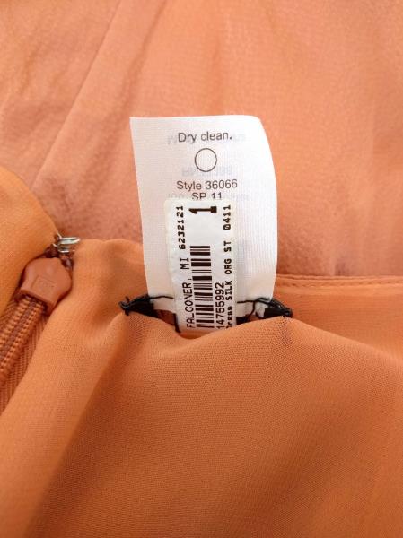 J CREW Serenade Dress Hammered Silk V Neck Sleeveless Cocktail Coral Sz 2