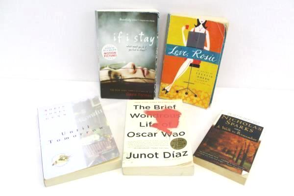 Lot of 5 Romance Fiction Novels Books Nicholas Sparks Gayle Forman