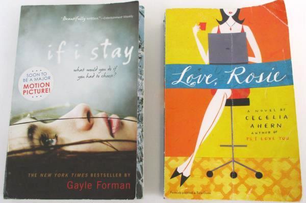 Lot of 5 Romance Fiction Novels Books Nicholas Sparks Gayle Forman