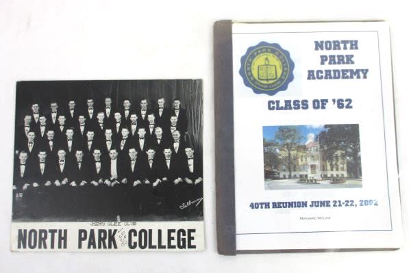 Lot of 2 North Park College Memorabilia - 1936 Photo + 2002 40th Reunion Booklet