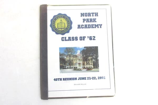Lot of 2 North Park College Memorabilia - 1936 Photo + 2002 40th Reunion Booklet