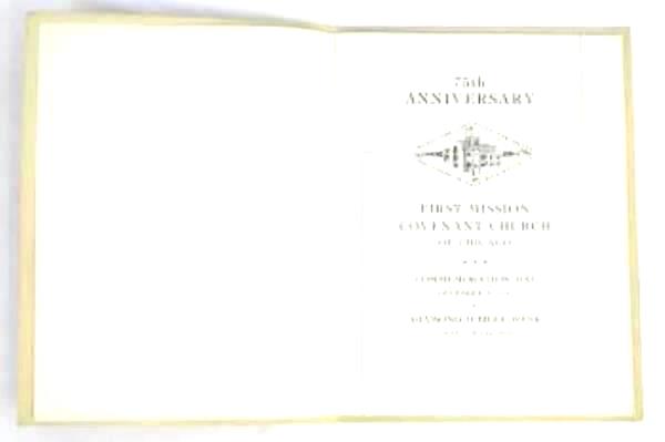 Lot of 3 Diamond Jubilee 75th Anniversary Dedication Book First Mission Covenant