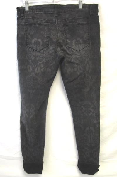 Women's Black And Gray Designed Skinny Jeans By Else Size W30 98% Cotton